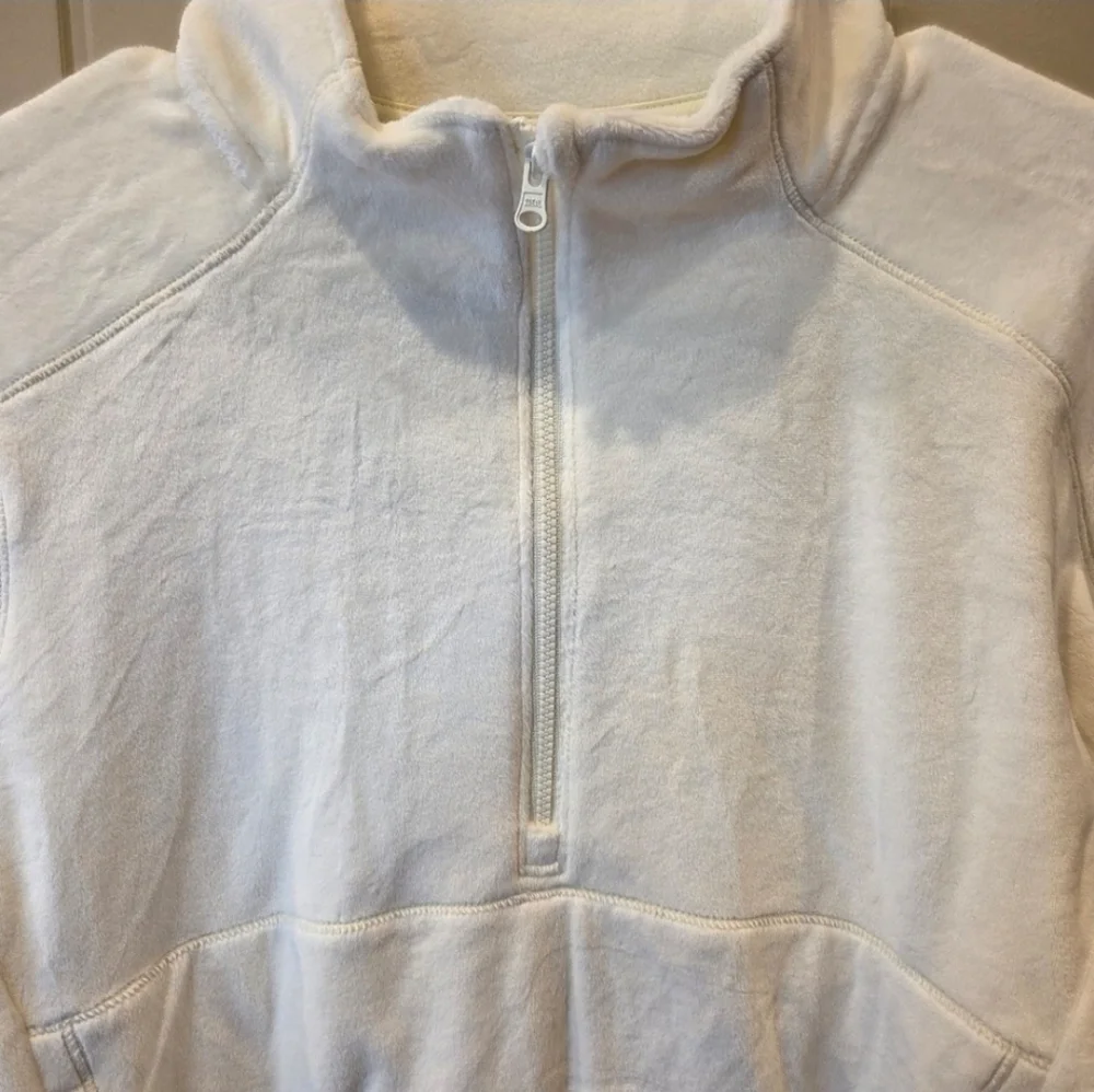 Girls' XL Velour Fleece 1/2 Zip Pullover XL Pale Yellow New Super Soft Winter